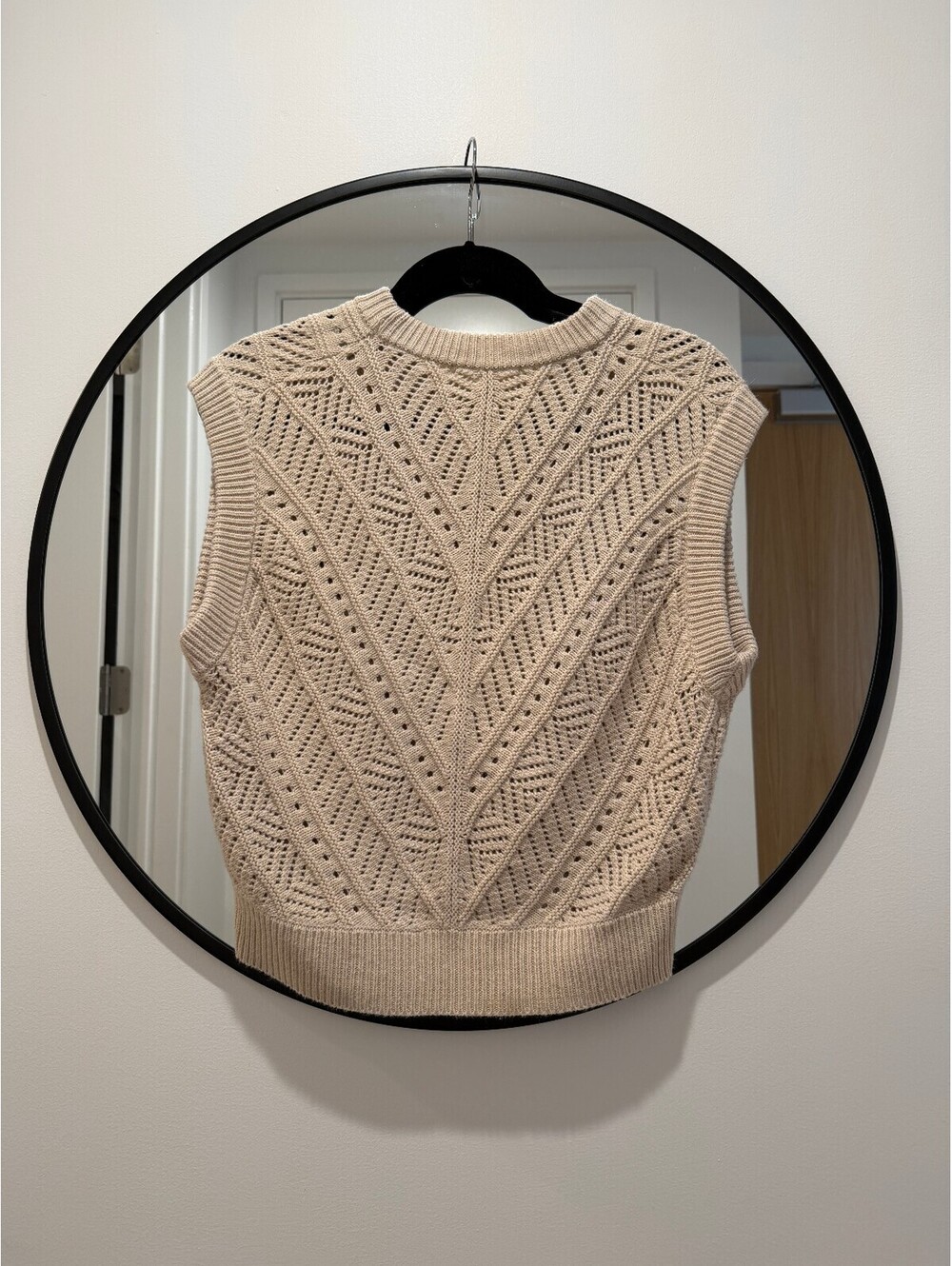Marine Layer Brooke Sweater Vest Oatmeal Cotton Wool Blend XS - Picture 4 of 5